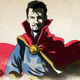 An illustration of Doctor Strange as he appears in the Book of Vishanti.